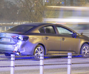 Zderzenie czterech aut na moście w Warszawie