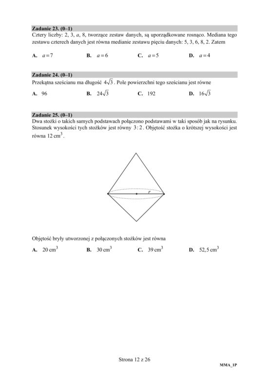 ARKUSZE CKE - Matura matematyka - poziom podstawowy 9.06.2020