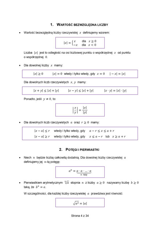 Karta wzorów matematyka matura 2023