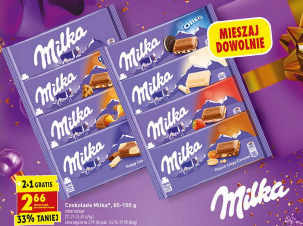 czekolada Milka 2+1 gratis