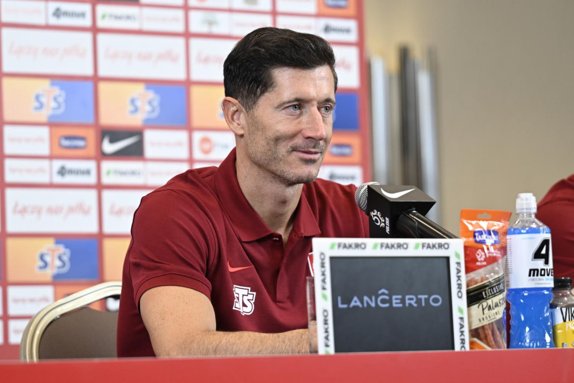 Robert Lewandowski na konferencji reprezentacji Polski