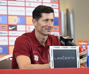 Robert Lewandowski na konferencji reprezentacji Polski