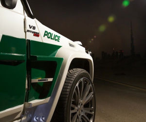 Mercedes G63 AMG Brabus - radiowóz w Dubaju