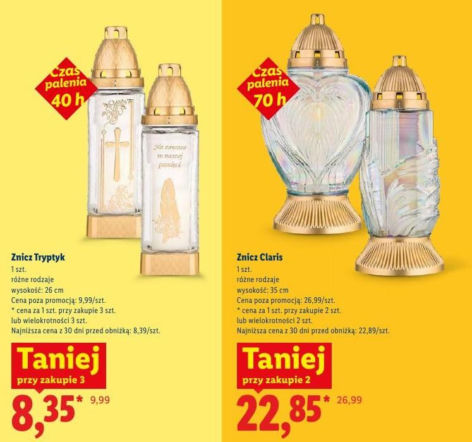Znicze i chryzantemy w promocji w Lidlu przed 1 listopada 2026