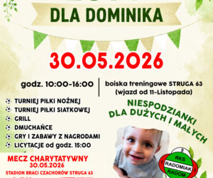 Wielki festyn charytatywny na stadionie Radomiaka. Wszystko dla Dominika Graneckiego