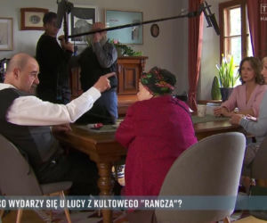 Ranczo 11 sezon na planie w Pytanie na śniadanie. Lucy (Ilona Ostrowska), Solejukowa (Katarzyna Żak), babka (Grażyna Zielińska), wójt Kozioł (Cezary Żak)