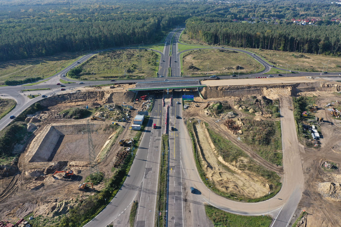 Przebudowa węzła Kijewo - październik 2020