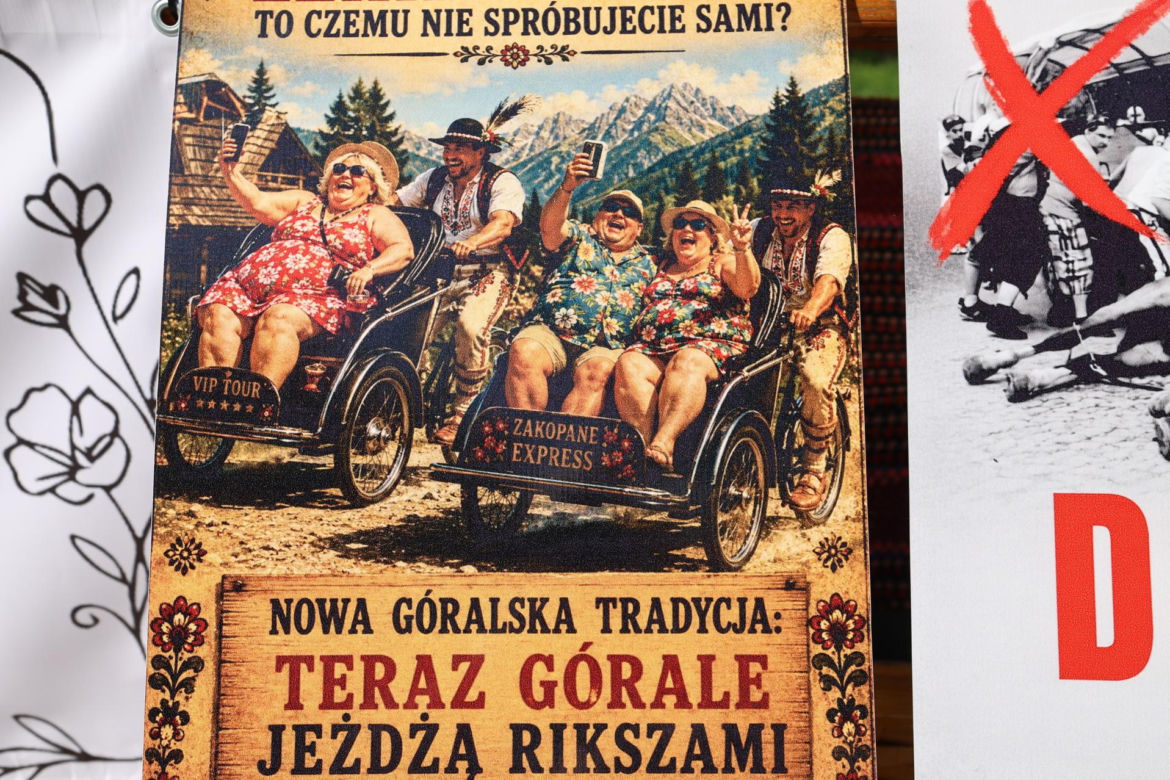 Protest przeciw przewozom konnym do Morskiego Oka