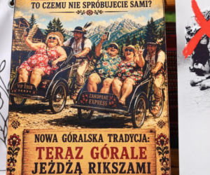 Protest przeciw przewozom konnym do Morskiego Oka