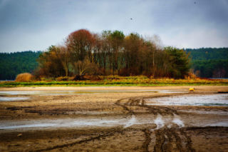 Tak dzis wygląda Zalew Brodzki! Rekordowo niski poziom wody