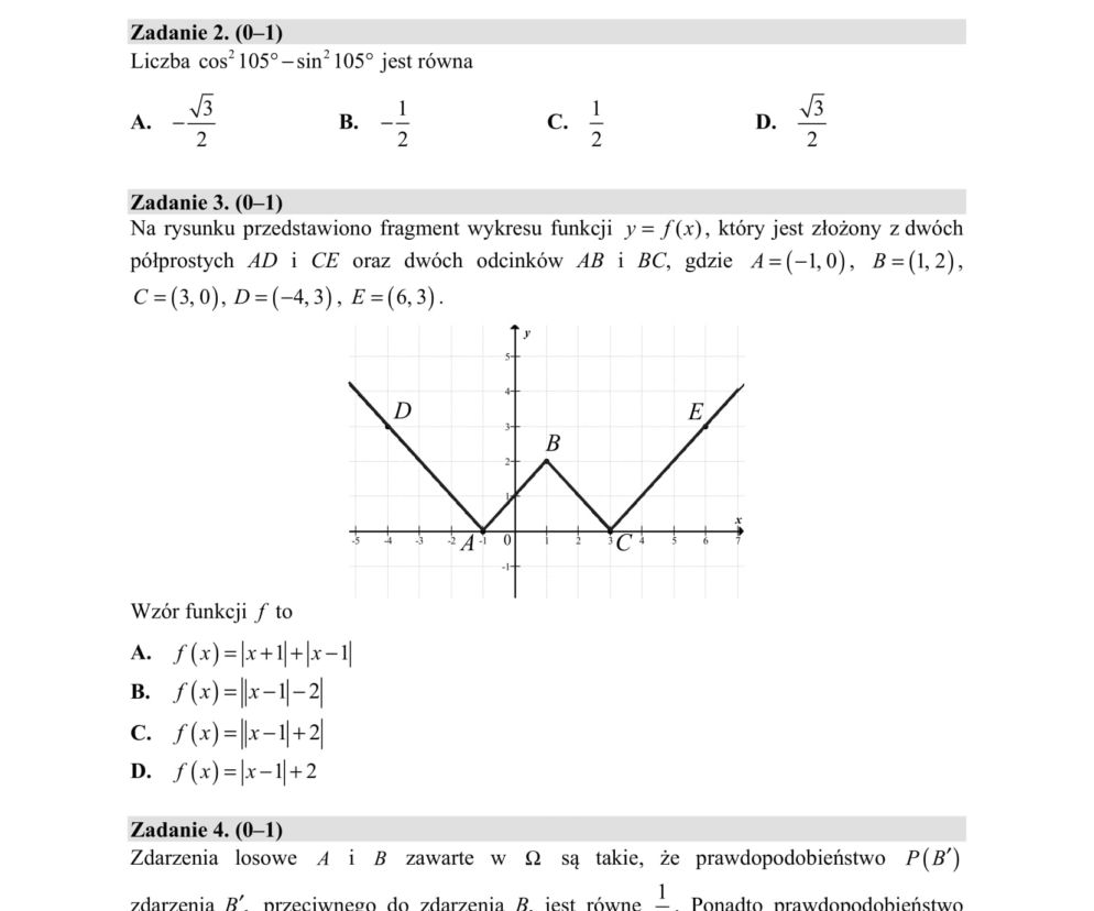 ARKUSZE CKE - Matura matematyka - poziom rozszerzony 2019 - co było na maturze z matematyki?