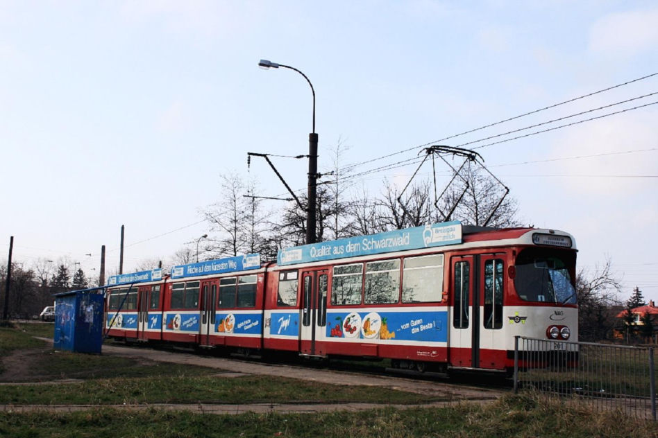 Wagon GT8 na krańcówce linii 46 w Ozorkowie, 2007 rok