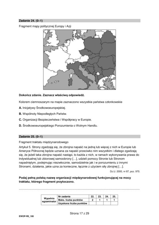 Matura 2022: WOS rozszerzony. Arkusze CKE, zadania, pytania. Poziom rozszerzony	
