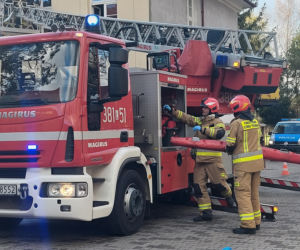 Próbna ewakuacja w zamojskim rolniczaku