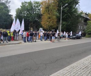 Protest górników i hutników