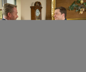 Na Wspólnej odc. 2304. Janusz Szymaniak (Mirosław Baka), Michał Brzozowski (Robert Kudelski)