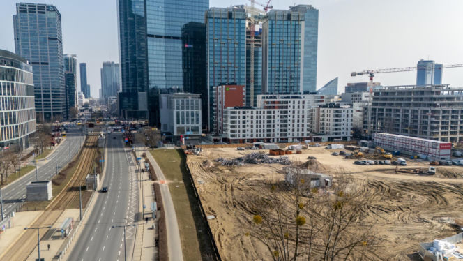 NOHO ONE w Warszawie w budowie