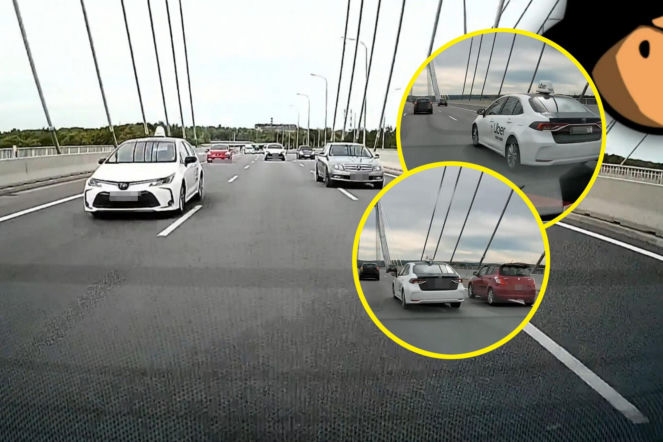 Szalona jazda kierowcy Ubera. Wszystko nagrała kamera