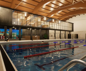 zdjęcie wizualizacji przebudowy krytej pływalni ROSIR w Rzeszowie