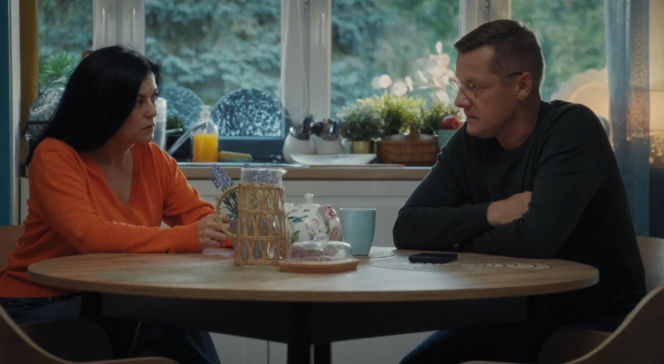 M jak miłość odc. 1918. Piotrek (Marcin Mroczek), Kinga (Katarzyna Cichopek)