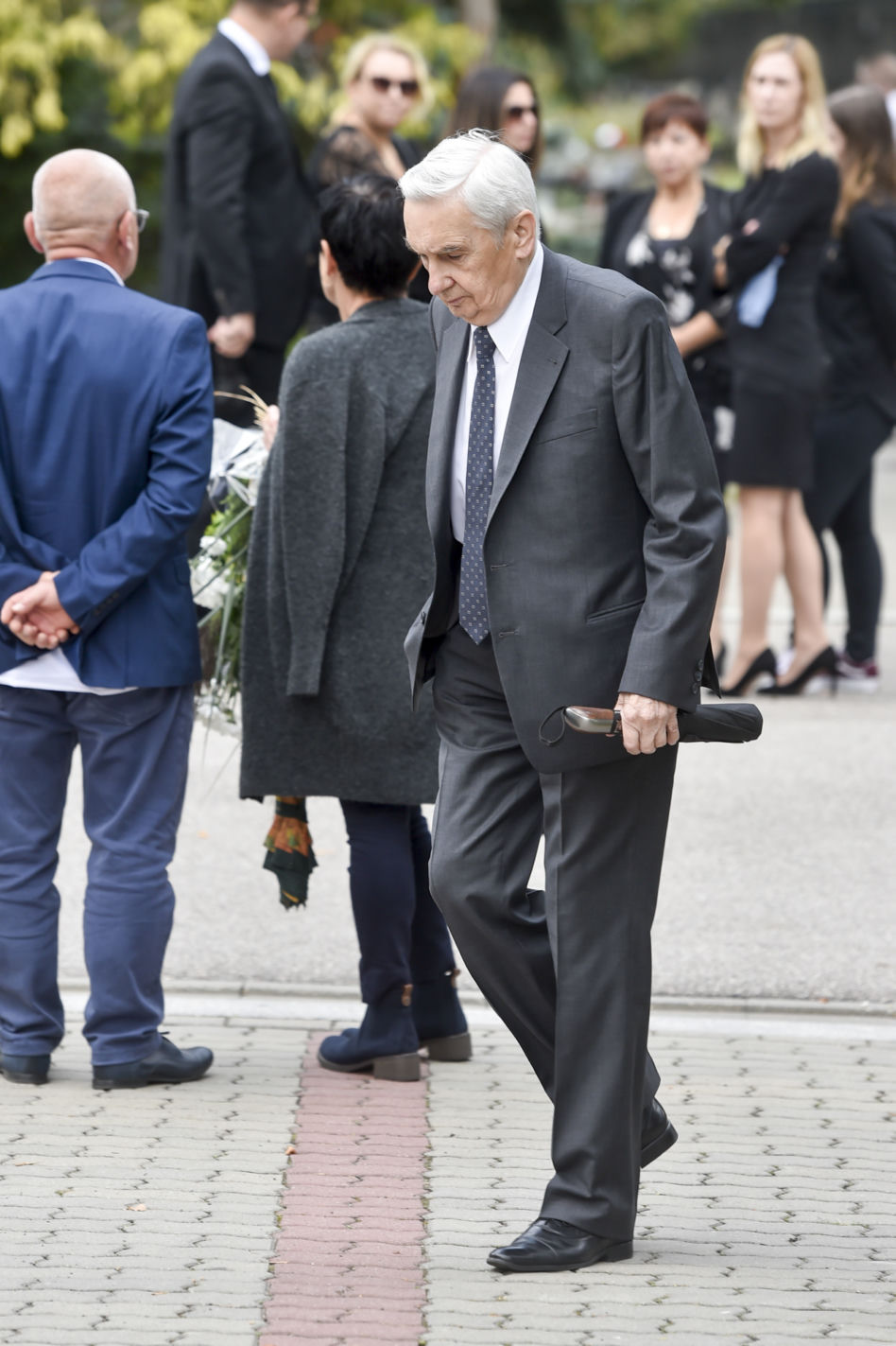Tadeusz Sznuk na pogrzebie Knapika
