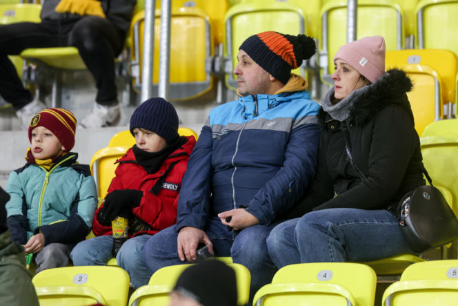 GKS Katowice - Widzew Łódź, zdjęcia kibiców z meczu 20. kolejki PKO BP Ekstraklasy