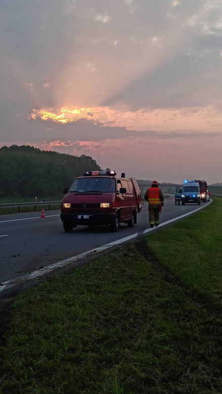 Wypadek na A4 koło Tarnowa - 26.05.2023r.