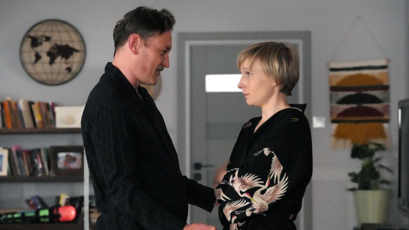 Barwy szczęścia odc. 3250. Robert Stefaniak (Paweł Ławrynowicz), Sonia (Weronika Nockowska)