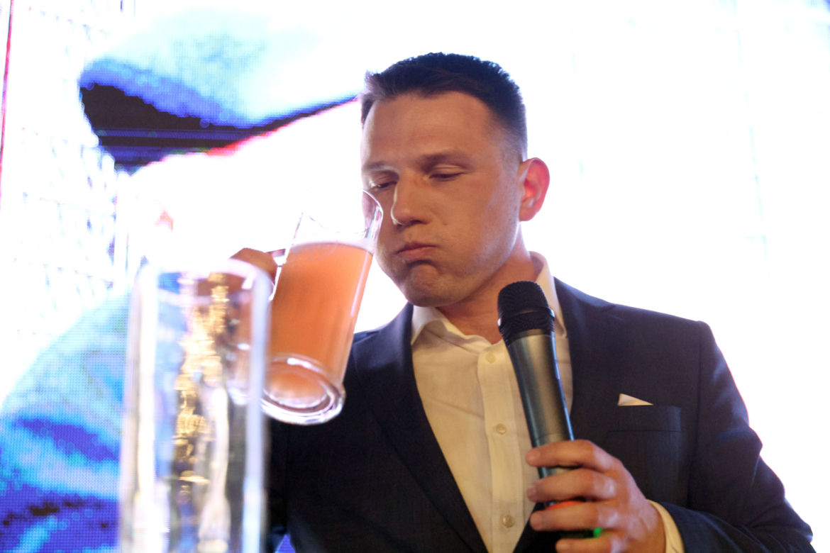 Sławomir Mentzen na spotkaniu z wyborcami