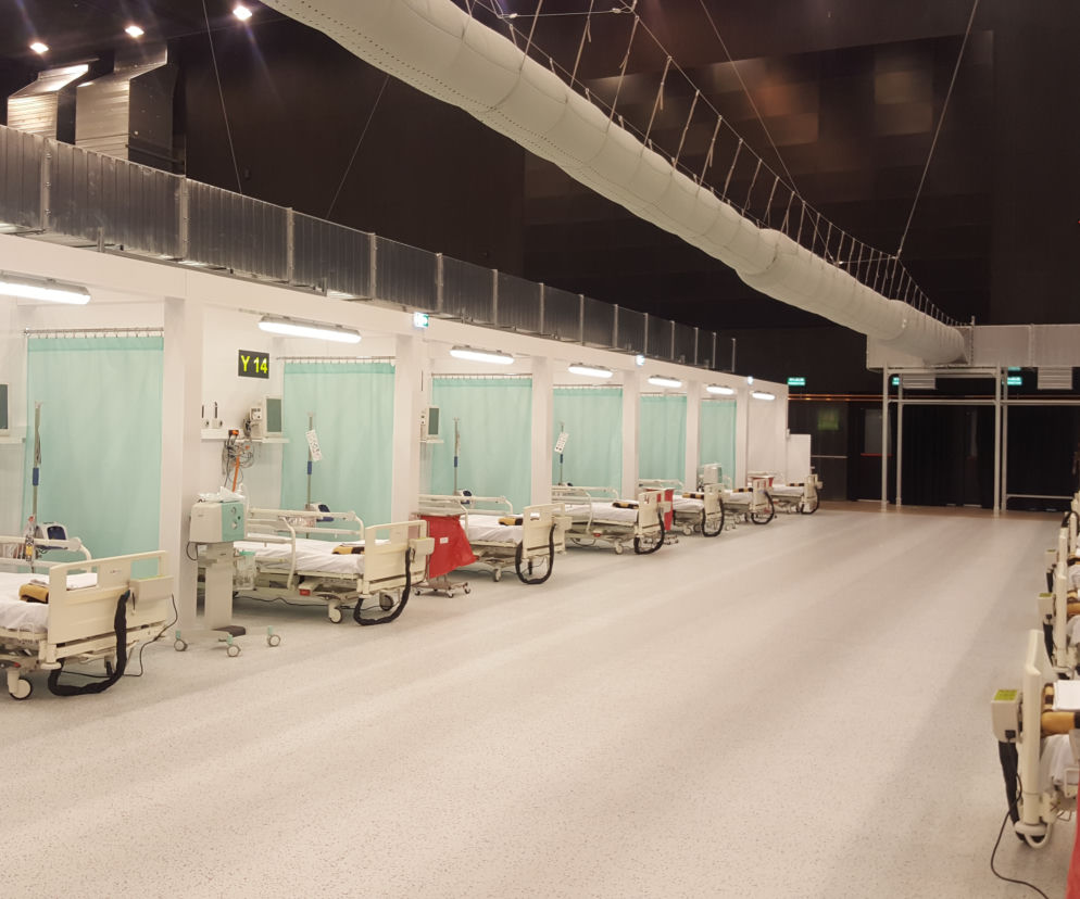 Szpital tymczasowy w Katowicach gotowy na przyjęcie pacjentów 
