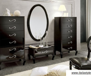 Czarne meble w stylu glamour