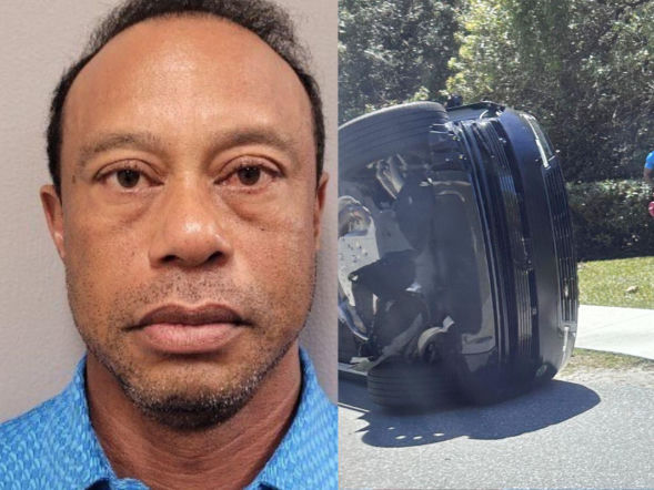 Legendarny golfista Tiger Woods aresztowany po wypadku samochodowym! ZDJĘCIA z wypadku!