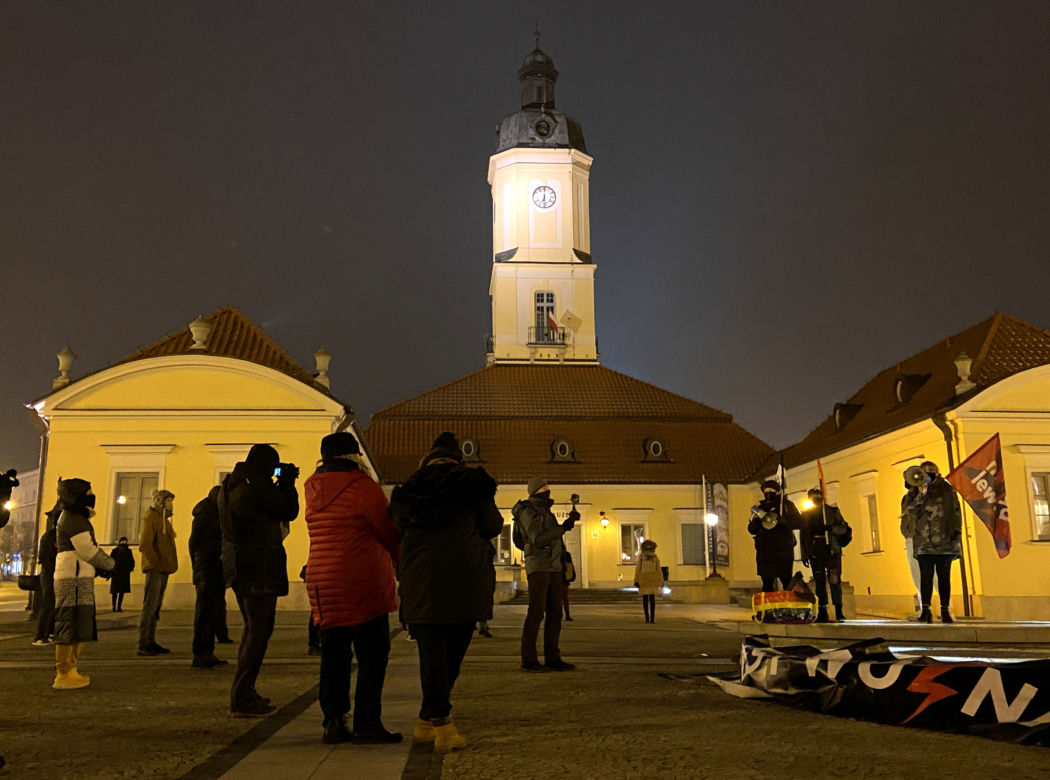 Strajk Kobiet "przeciwko brutalności policji", Białystok, 2 grudnia 2020 r.