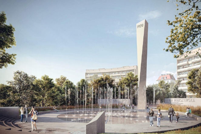 Wizualizacja niezrealizowanego pomnika Bitwy Warszawskiej w Warszawie