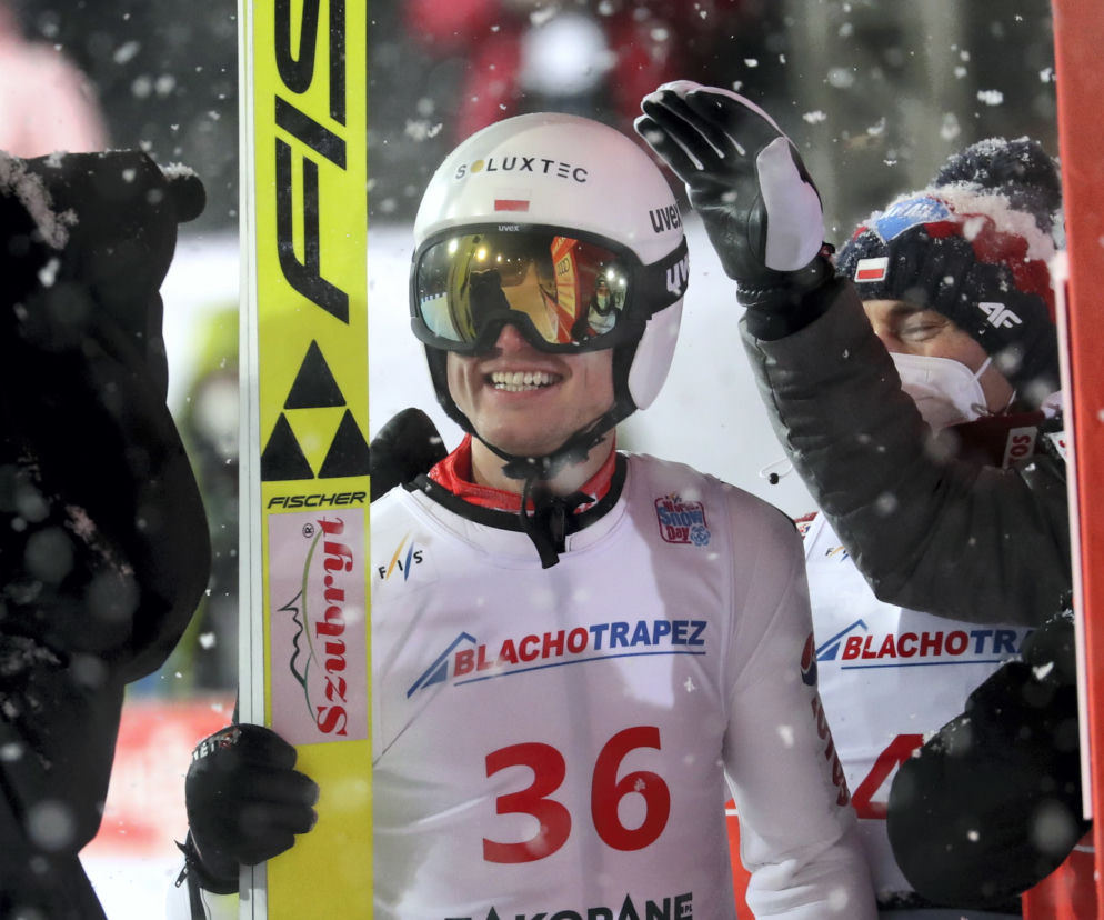 Skoki narciarskie w Zakopanem 13.02.2021. Andrzej Stękała na podium!