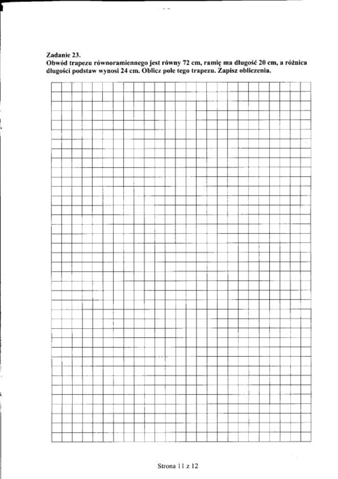 Egzamin gimnazjalny 2012 - MATEMATYKA 25.04.2012 - ODPOWIEDZI, ARKUSZE, PYTANIA, ROZWIĄZANIA. Test gimnazjalny 2012