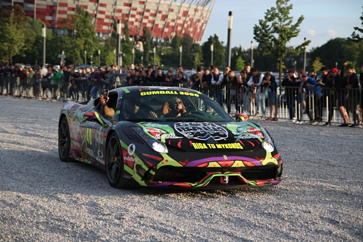Gumball 3000 2017 w Polsce, Warszawa Stadion Narodowy