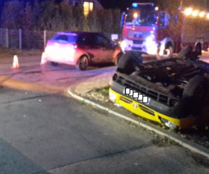 Wypadek w Dąbrówce Nagórnej! Kierowca nie ustąpił pierwszeństwa