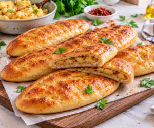 Ziemniaki zawijam w drożdżowe ciasto, a potem rozpłaszczam. Tureckie pide wychodzi miękkie i rumiane