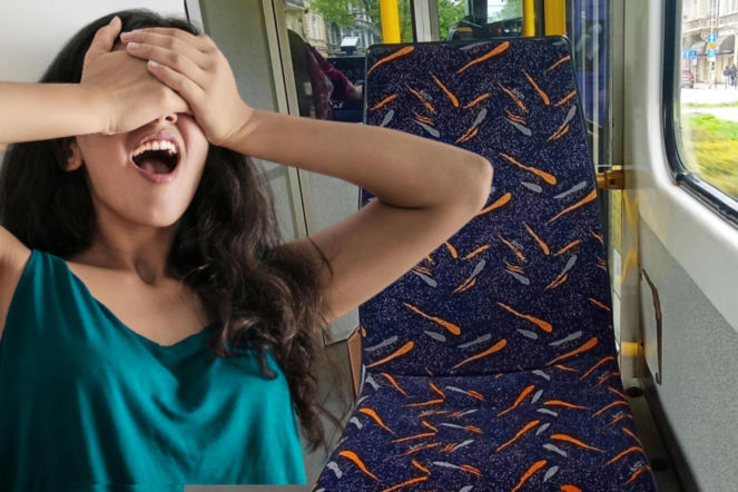 Plamki, kreski i... plemniki. Te brzydkie wzory w autobusach mają ukryte zadanie