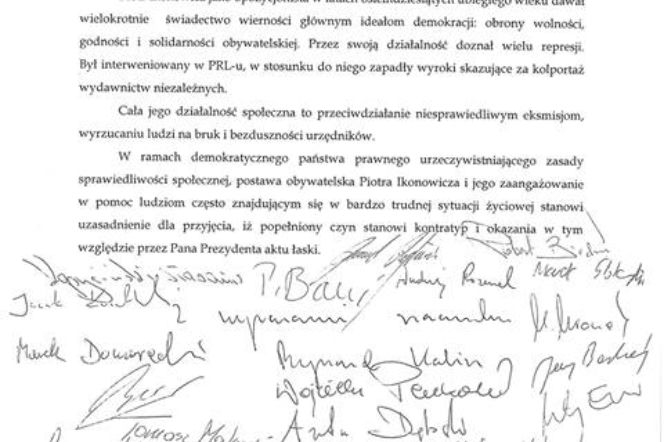 list Palikota do prezydenta