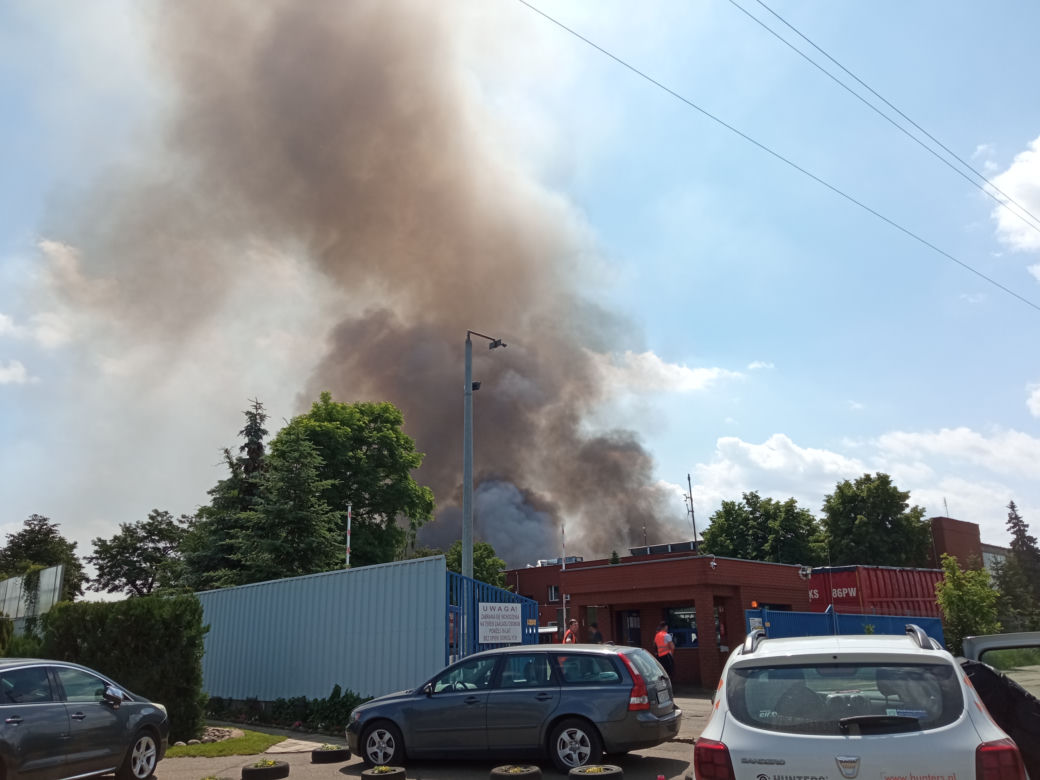Pożar na składowisku odpadów w Przysiece Polskiej