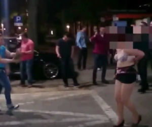 Szalona impreza na środku ulicy! Striptiz i breakdance na Radziszewskiego