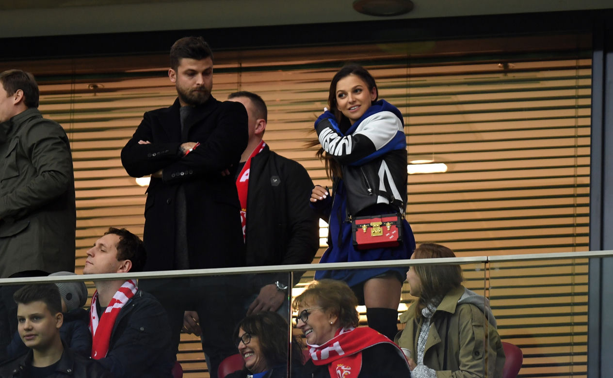 Anna Lewandowska na meczach