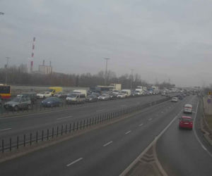 Wielki korek na trasie S8 w Warszawie
