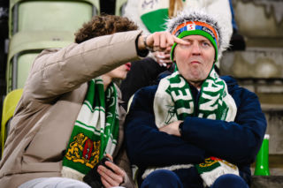 Zdjęcia kibiców z meczu Lechia - Zagłębie