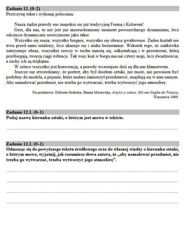 Matura 2018. Historia sztuki rozszerzona. ARKUSZE