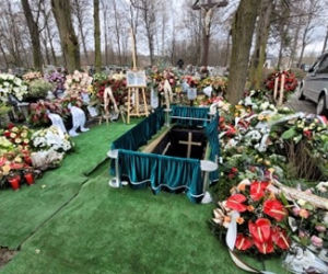 Pogrzeb milionera Karola Kani ze Śląska, który zginął  w katastrofie lotniczej w Pszczynie