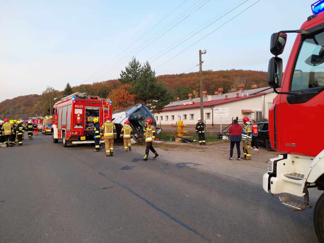 Grabownica Starzeńska. Wypadek autokaru [GALERIA]