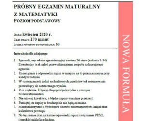 Matura próbna 2020 matematyka